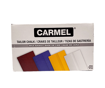 Carmel Super Glide Tailors Wax Chalk - 48/Box - White