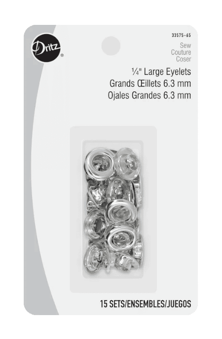 1/4 Eyelets, Nickel f/ Leather Binder 1/4 Eyelets, Nickel f/ Leather Binder