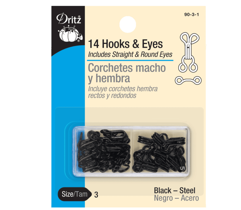 HOOKS AND EYES Sz3-14ct HOOKS AND EYES Sz3-14ct