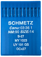 SCHMETZ NEEDLE SYSTEM B27 SCHMETZ NEEDLE SYSTEM B27