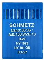 SCHMETZ NEEDLE SYSTEM B27 SCHMETZ NEEDLE SYSTEM B27